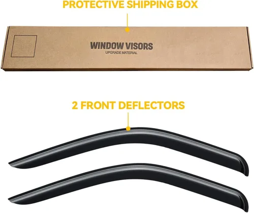 Vista 165 de Visera de ventana para Jeep Cherokee 1984-2001 (Excluye Modelo Limited), Protectores Guards Shields de lluvia de canal exterior, Deflector