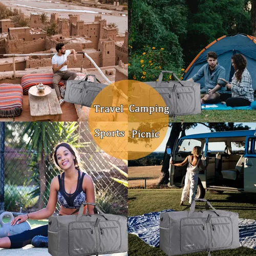 Vista 7 de Woogwin Bolsa de viaje grande plegable impermeable para la playa, natación, piscina, deportes, gimnasio