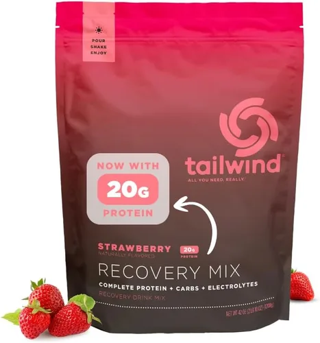 Vista 11 de Tailwind Nutrition Recovery Mix, 20 Grams de Proteína Completa, Carbohidratos y Polvo de Electrolitos para Mezcla de Bebida Post-Entrenamiento, Sin