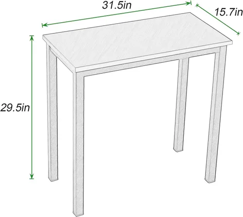 Vista 54 de DlandHome Escritorio pequeño para computadora de 31.5 pulgadas, mesa de escritura para espacios pequeños, mesa de estudio, escritorio para Negro