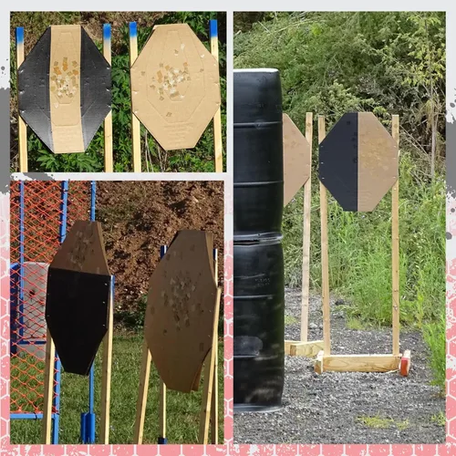 Vista 8 de Objetivos oficiales de cartón USPSA/IPSC, objetivo de torso para competición, objetivo de tiro de silueta, objetivos de cartón. Fabricado en EE. UU