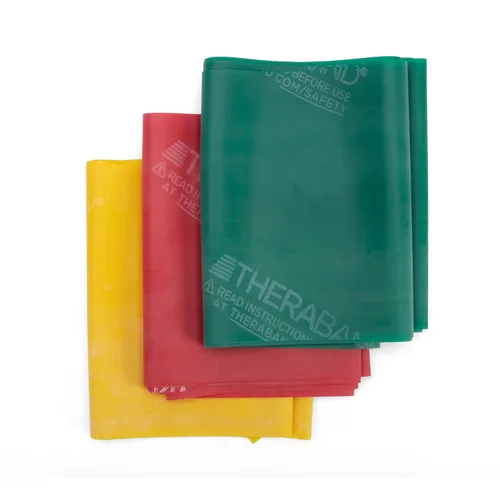 Vista 8 de TheraBand - Juego de bandas elásticas profesionales de resistencia, para ejercicios de cuerpo superior e inferior, terapia física, pilates