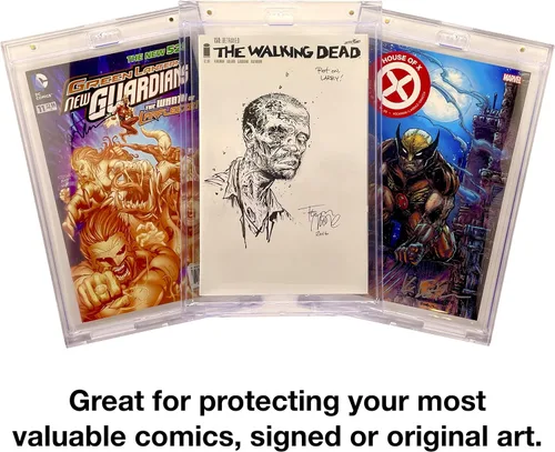Vista 4 de (1 unidad) Exhibición magnética de cómics, losa de bricolaje, transparente, montaje en pared, como marco, se adapta a cómics actuales/modernos
