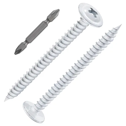 Vista 11 de Tornillos para madera de cabeza segmentada Phillips, de acero inoxidable 410, metal autorroscante rápido, 350 unidades, de 5/8 pulgadas #8