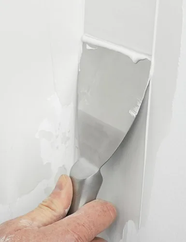 Vista 5 de ROLLINGDOG Cuchillo de masilla de 4 pulgadas - Rascador de pintura, cuchillo para paneles de yeso con hoja pulida de acero inoxidable 420 de una