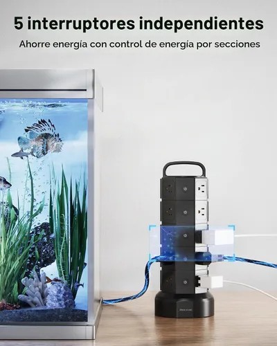 Vista 4 de JACKYLED Protector contra sobretensiones de torre de regleta