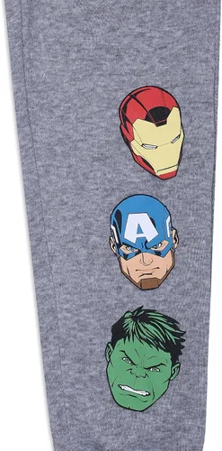 Vista 4 de Marvel Avengers Hulk, Captain America and Iron Man Boys Joggers 2 Pack for Toddler and Little Kids BlackGrey