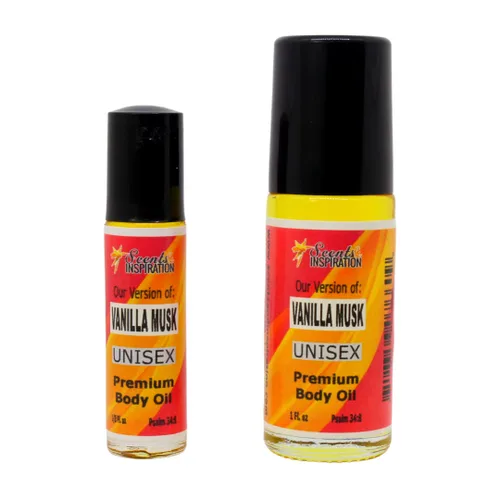 Vista 2 de Scents & Inspiration Aceite de fragancia Roll-On, nuestra versión de almizcle de vainilla para hombres y mujeres, 13 onzas líquidas