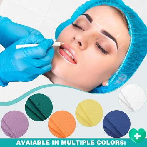 Vista 4 de Newwiee 750 piezas Baberos dentales desechables a granel impermeables para tatuaje, lápiz de uñas, bandeja de arte para pestañas, cubierta 13" x 18