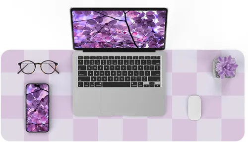 Vista 9 de Alfombrilla antideslizante e impermeable de piel sintética para mouse y escritorio, fácil de limpiar, para el trabajo, el hogar, decoración