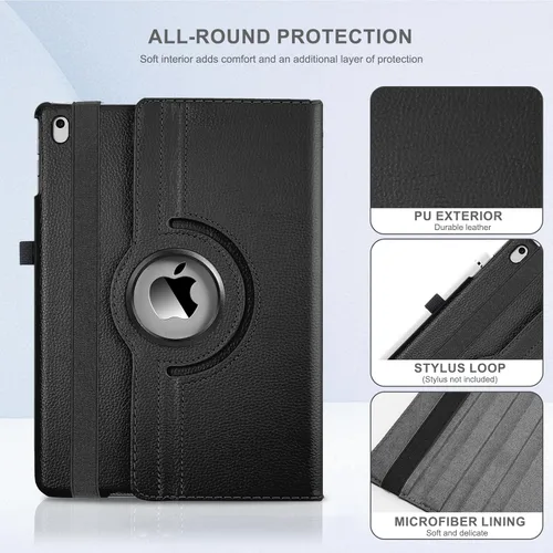 Vista 3 de LRCXL Funda para iPad Air de 3ª generación de 10.5 pulgadas 2019 / iPad Pro de 10.5 pulgadas 2017-360 grados con soporte giratorio inteligente