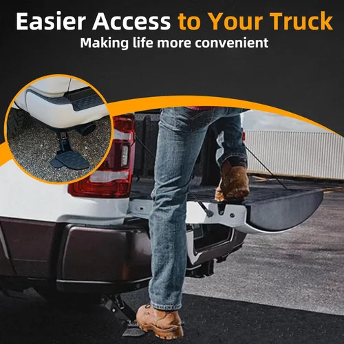 Vista 6 de MITZONE Tundra - Escalón de cama trasera compatible con Toyota Tundra 2014, 2015, 2016, 2017, 2018, 2019, 2020, 2021