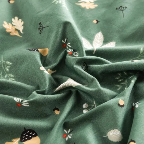 Vista 6 de YuHeGuoJi - Juego de 2 fundas de almohada botánicas, 100% algodón, color verde salvia, con hojas beige y gris decorativas, tamaño Queen, fundas