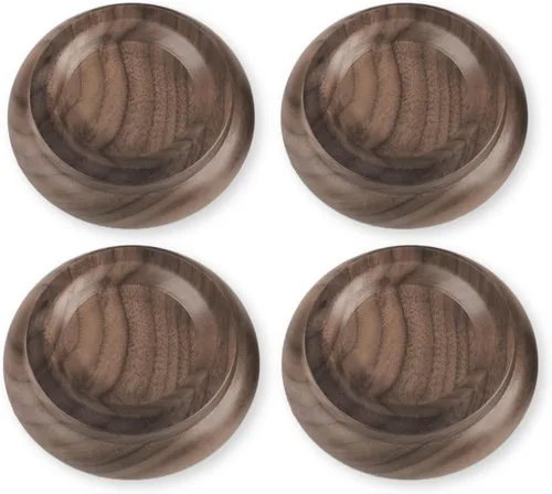Vista 2 de Copas verticales para piano de madera de nogal negro, 4 almohadillas de fieltro antideslizantes a prueba de humedad y ruido para protectores