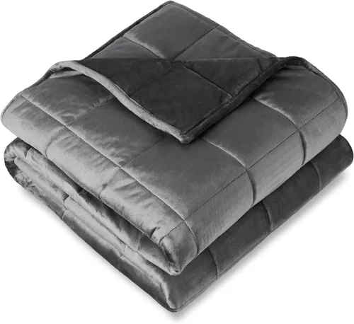 Vista 19 de Bare Home Manta con peso tamaño Twin o Full 7 libras (40" x 60") - Totalmente natural 100% algodón - Manta pesada premium con cuentas de vidrio