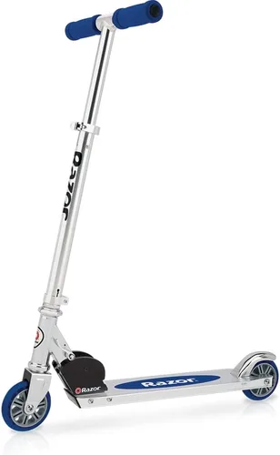 Vista 5 de Razor Jr. Lil' Kick Scooter & A Kick Scooter para niños, ligero, plegable, marco de aluminio y manubrio ajustable