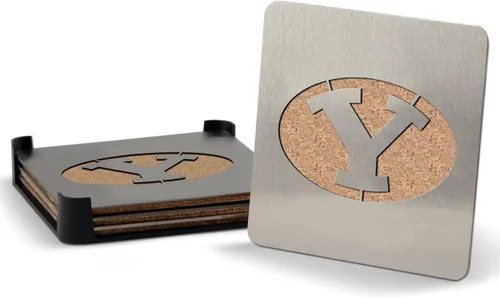 Vista 40 de YouTheFan NCAA Boasters, juego de posavasos de 4 piezas