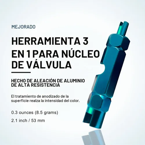 Vista 4 de Kit de herramientas de extracción de vástago de válvula de neumático, incluye herramienta de extracción de núcleo de válvula Presta mejorada 18 PCS