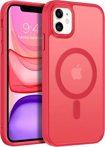 Vista 10 de BENTOBEN Funda para iPhone 11, Funda de teléfono para iPhone 11 Funda Magnética [Compatible con Mag Safe] Translúcida Mate Delgada Resistente a