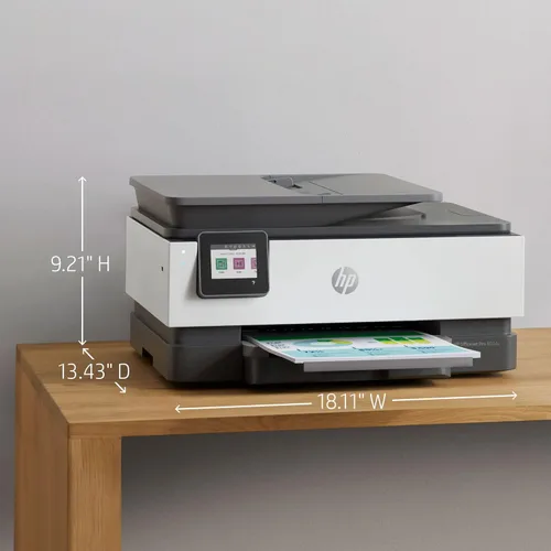 Vista 16 de HP OfficeJet Pro 8034e Impresora inalámbrica a color todo en uno con 1 tinta instantánea de año completo (renovada Premium), color blanco