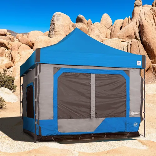 Vista 9 de E-Z UP - Campamento en cubo 6.4, convierte el toldo de patas rectas de 10 pies en una tienda de campaña, diseño Punch