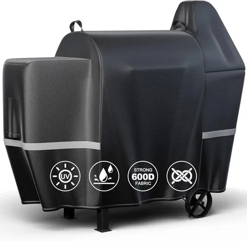 Vista 35 de QuliMetal Funda para ahumador eléctrico Pit Boss Serie 3 – Cubierta para parrillas Pit Boss PBV3G1 Ahumador vertical 600D resistente al agua