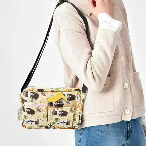 Vista 6 de Organizador de cartera con múltiples bolsillos, bolsa de aseo impermeable con cremallera, bolsa de almacenamiento portátil para lápices