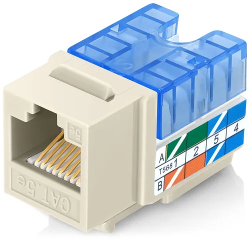 Vista 38 de Everest - Paquete de 10 conectores Keystone RJ45 Cat5e en ángulo de 90°, color negro, conectores RJ45 hembra de perfil delgado, conector Keystone