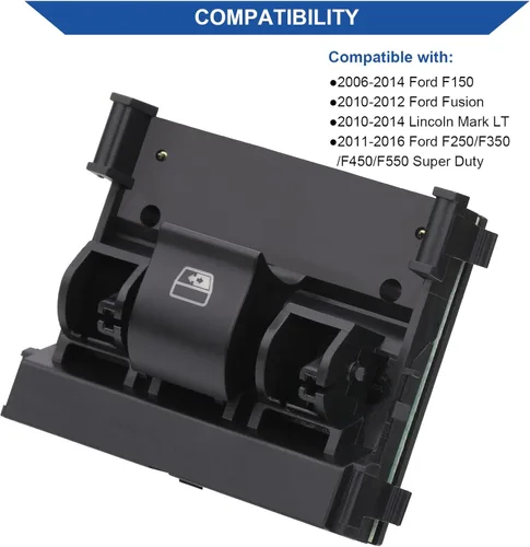 Vista 4 de Obaee Interruptor de techo corredizo de consola superior de ventana corrediza eléctrica compatible con F150 2006-2014, Ford Fusion 2010-2012, Ford