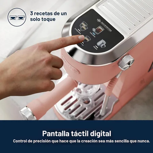 Vista 4 de De'Longhi Dedica Duo Máquina de Espresso Compacta - Cafetera de Preparación en Frío con Varilla Espumadora de Leche - para Espresso, Café Caliente