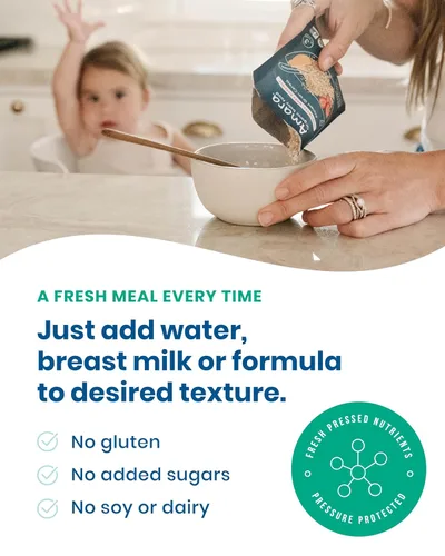 Vista 11 de Amara Alimento orgánico para bebés, etapa 2, patata de col rizada, cereales para bebés para mezclar con leche materna, agua o fórmula de bebé