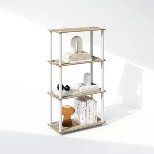 Vista 41 de Furinno Turn-N-Tube - Estantería de libros, estantería de 5 niveles, librero con estante de exhibición compacto multiuso, 11.6 x 23.6 x 57.4
