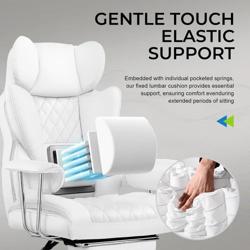 Vista 4 de GTRACING Gaming Chair, Computer Chair with Footrest and Lumbar Support, Height Adjustable Gaming Chair with 360°-Swivel Seat and Headrest for Office