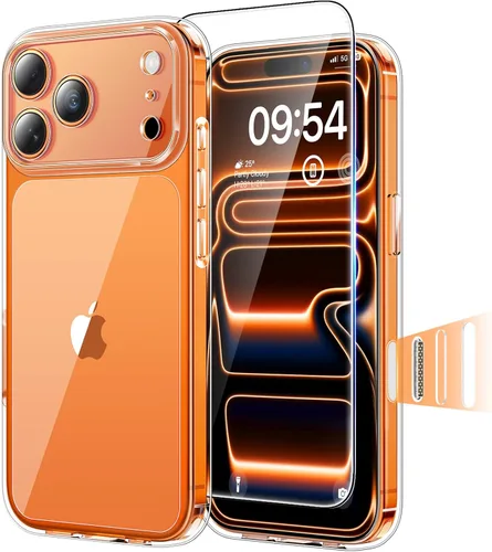 Vista 32 de TAURI - Funda magnética para iPhone 15 Pro Max, 3 en 1, compatible con MagSafe, no se pone amarilla, con 2 protectores de pantalla, protección