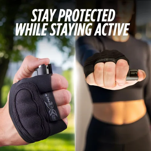 Vista 3 de Guard Dog Security Spray de Pimienta para Autodefensa, Rango de 16 pies, Manga de Mano Oculta, Resistente al Sudor, Acceso Rápido y Protección