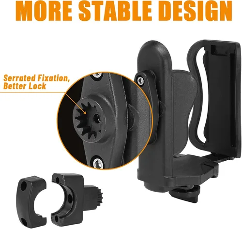 Vista 5 de Soporte para botella de agua de motocicleta, tamaño ajustable para botellas de 2.68 a 3.94 pulgadas de diámetro, soporte para tazas de motocicleta