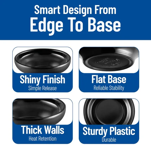 Vista 5 de Carlisle FoodService Products 087503 Plato de salsa de melamina, 5 oz de capacidad, negro (caja de 48)