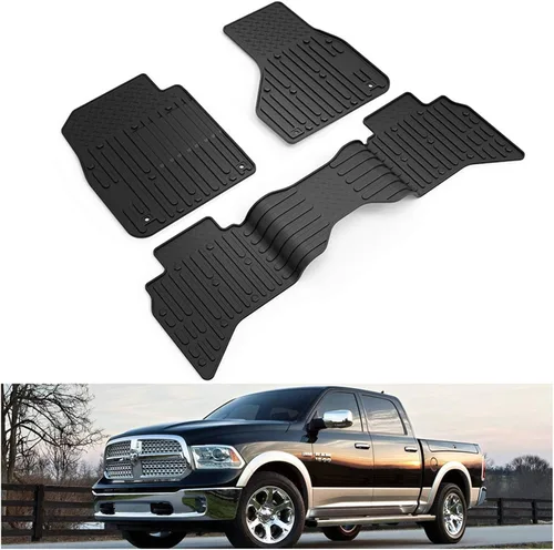 Vista 33 de KIWI MASTER Alfombrillas para Dodge Ram 1500/2500/3500 Crew Cab 2009-2018, Ram 1500 Classic Crew Cab 2019-2024, alfombrillas de automóvil para todo
