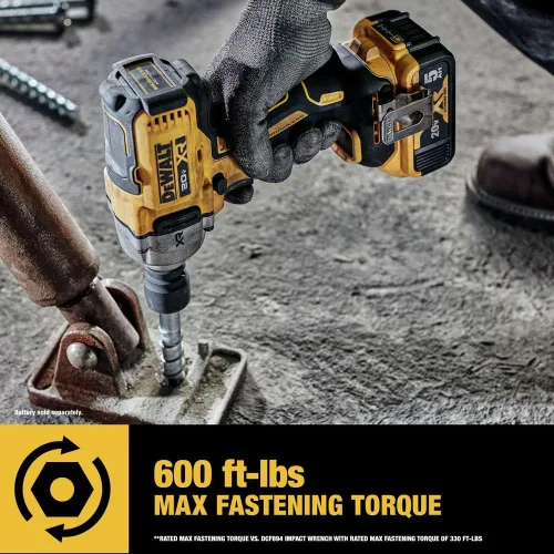 Vista 6 de DEWALT Llave de impacto inalámbrica 20V MAX XR, 1/2", incluye yunque con pasador de retención y clip para cinturón, solo herramienta (DCF892B)