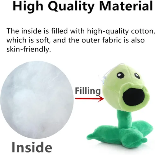 Vista 5 de JHESAO 3 piezas de PVZ Plush Zombies Plants Sets Toy Peashooter, 1 2 muñecos de peluche suave, muñeca de girasol PVZ figura nueva