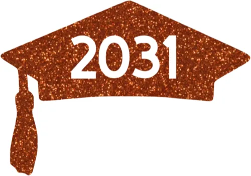 Vista 16 de Class of 2031 Graduation Cap Decal, Graduation T Shirt Transfer, DIY Graduate Shirt Patch, Grad Tshirt Sticker, HTV Vinyl Applique, Pick