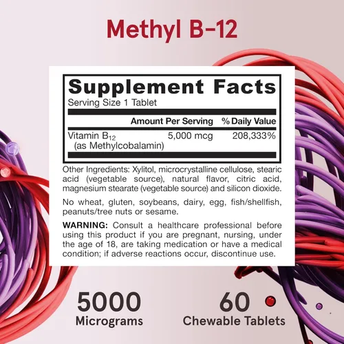 Vista 5 de Metil B12 1 de Jarrow Formulas , B5000, 1, 1