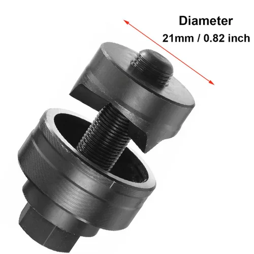 Vista 2 de SagaSave Punzón de chapa de 0.827 in, cortador de agujero hexagonal para fregadero, acero, acero inoxidable