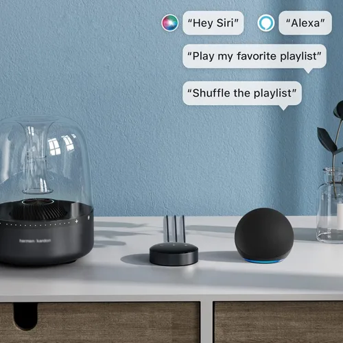 Vista 6 de WiiM Mini AirPlay 2 - Streamer de audio inalámbrico, estéreo multihabitación, preamplificador, funciona con asistentes de voz Alexa y Siri