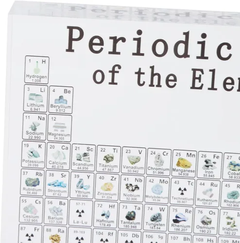 Vista 9 de Tabla periódica de elementos acrílicos negros Elementos químicos Alfabeto Tabla periódica con elementos Muestras para enseñanza Exhibición