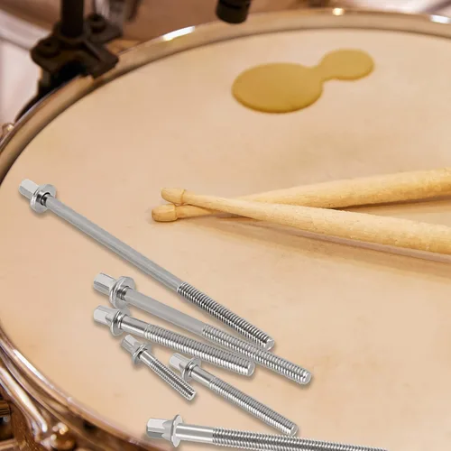 Vista 6 de EASTROCK Barras de tensión para tambor, tornillos para tambor, paquete de 6, M5X 1 4/5 Pulgadas, accesorio de repuesto para percusión, tornillos