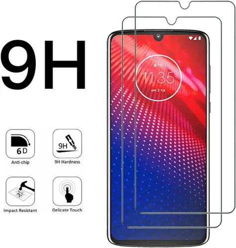 Vista 5 de VIESUP Protector de pantalla transparente para Motorola Moto Z4 HD, vidrio templado, 2 unidades, dureza 9H, antiarañazos, protector de pantalla