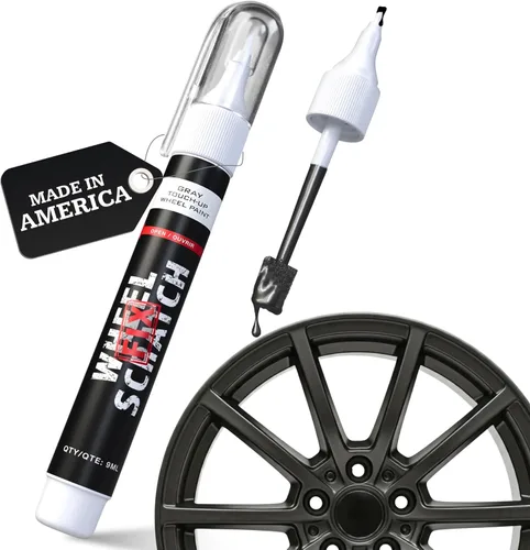 Vista 18 de Wheel Scratch Fix® Pintura de Retoque Negro Mate para Autos - Kit de Reparación DIY de Llantas de Aleación, Removedor de Raspones de Bordillo
