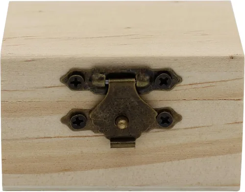 Vista 6 de Creative Hobbies Paquete de 12 mini cajas del tesoro de madera con cierre de bloqueo, cofre del tesoro de madera sin terminar para recuerdos