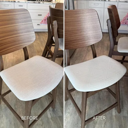 Vista 3 de SearchI Fundas de asiento repelentes al agua para sillas de comedor, paquete de 4 fundas de asiento elásticas de Jacquard para sillas de comedor